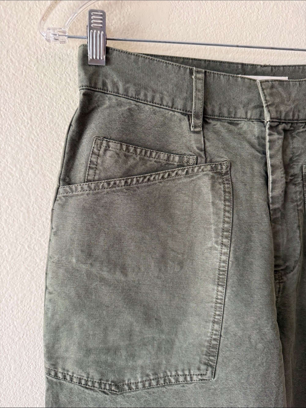 Lucky Brand Barrel Leg Balloon Olive Green Pants - Picture 3 of 8